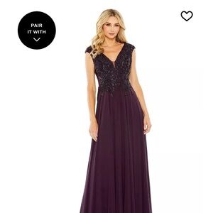 Mac Duggal Aubergine Evening Gown